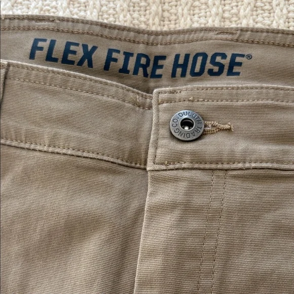 Duluth Trading Co. Khaki Flex Fire Hose Relax Fit Pants 38/30 - Picture 4 of 5